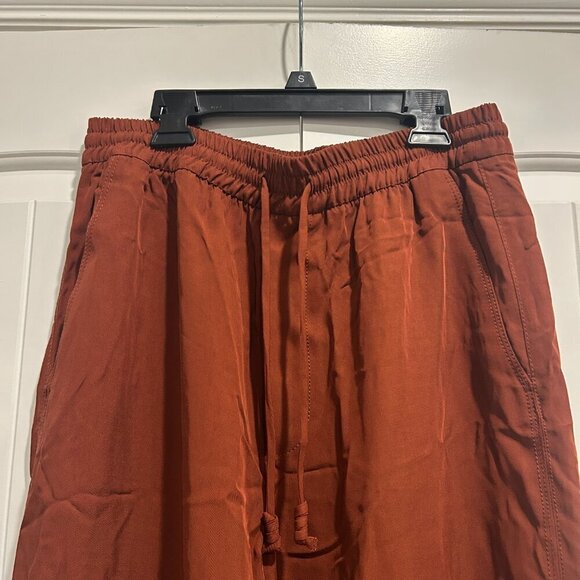 Zara Clay Burnt Orange/Red Wide Leg Pants Women’s Size M - Picture 2 of 6